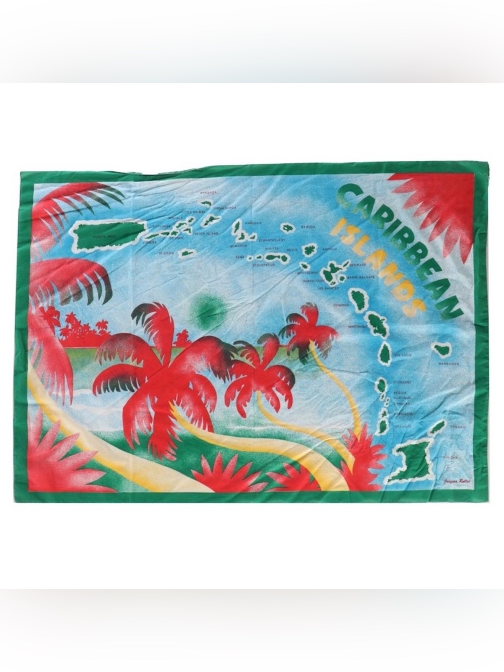 Jacques Rollet Caribbean Cotton Print Decorative Tapestry